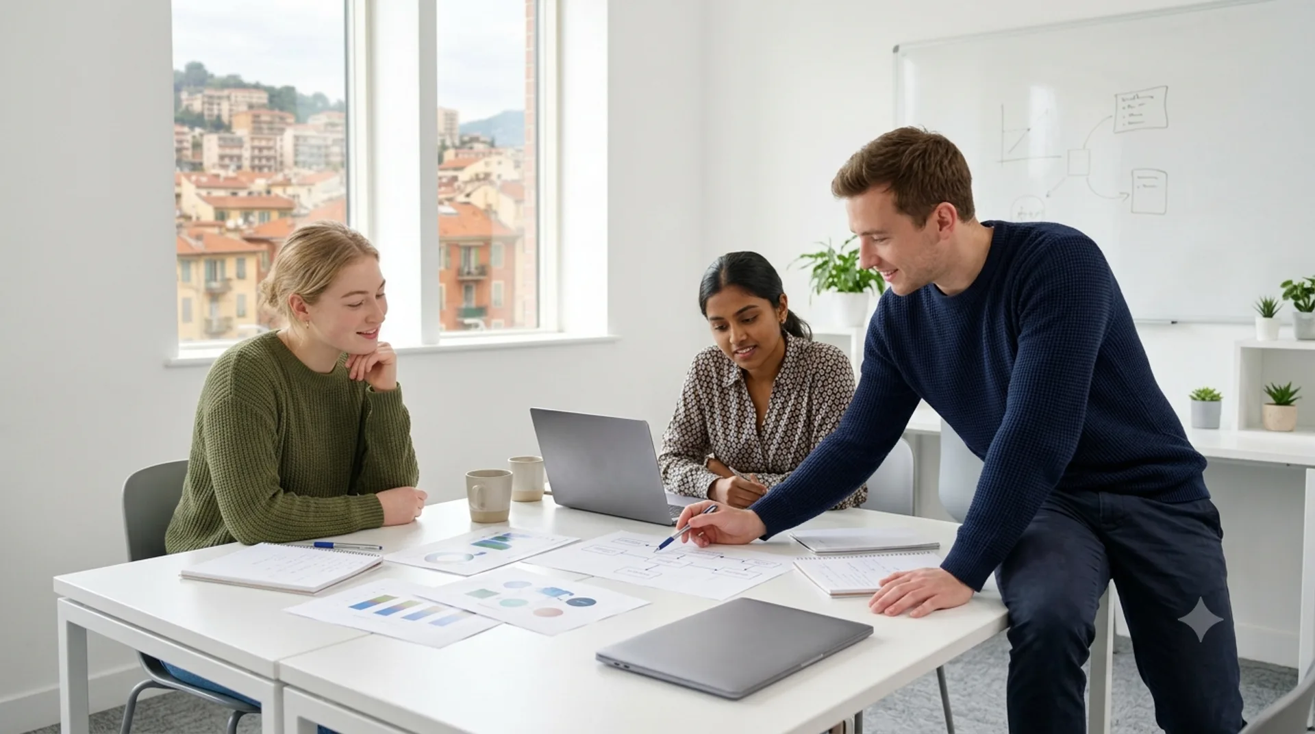 Illustration editoriale du lien entre apprentissage et entreprise.